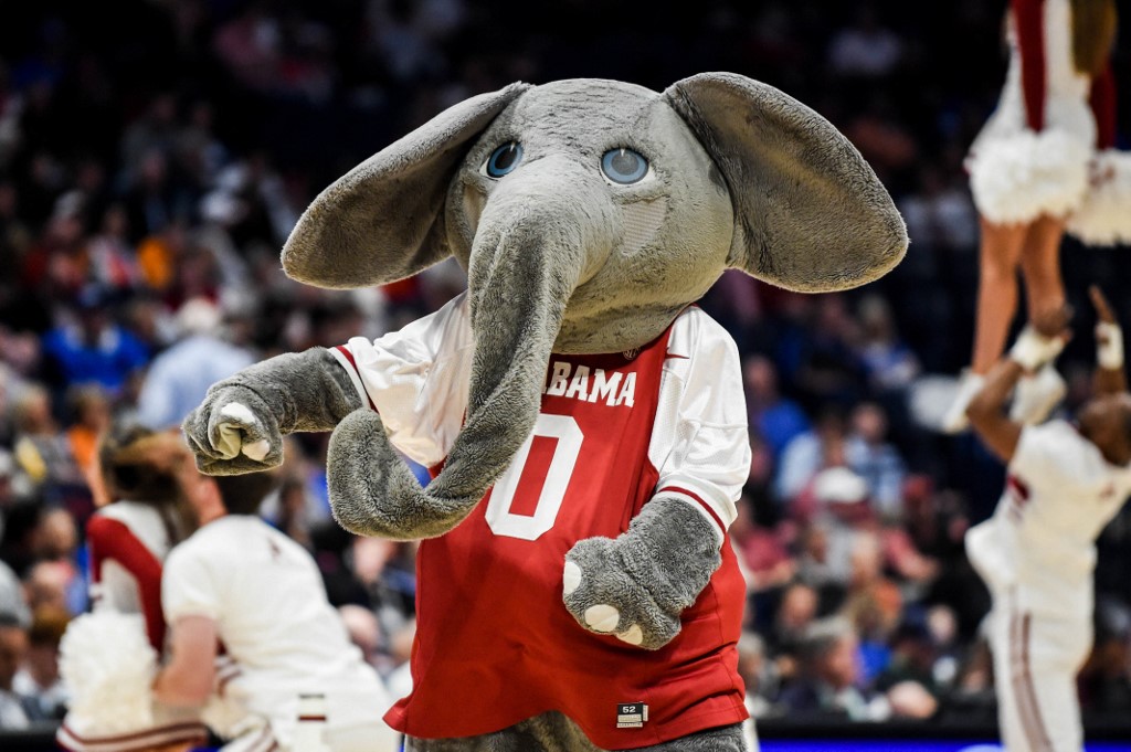 The Alabama Crimson Tide mascot dances on the sideline as we look at Alabama's recent efforts to establish a legal sports betting industry