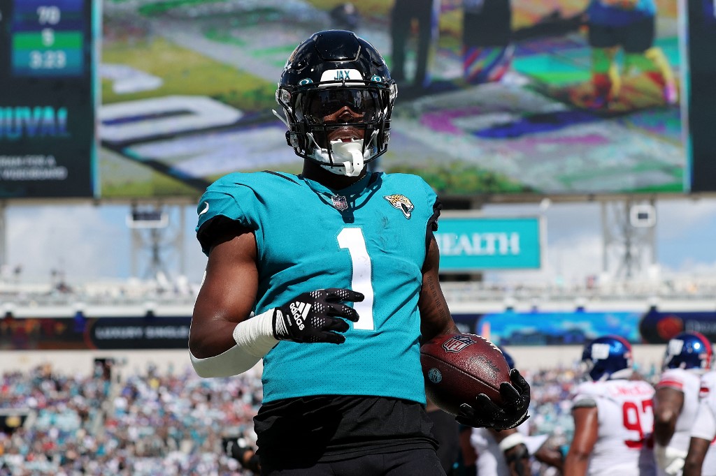 Travis Etienne Jr. of the Jacksonville Jaguars is featured in our AFC South betting preview.