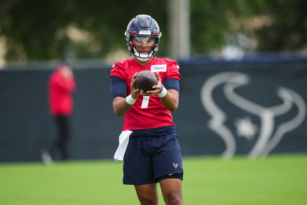 Quarterback C.J Stroud #7 of the Houston Texans features in our Texans vs. Patriots predictions