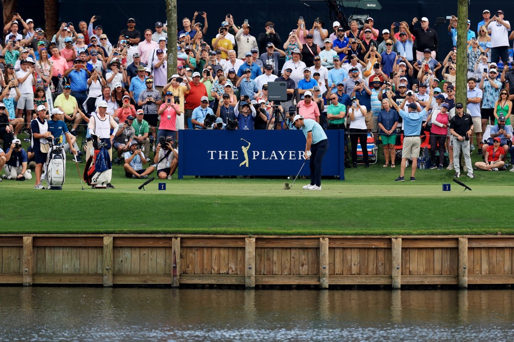 Scottie Scheffler of the United States plays his shot as we look at the Players Championship odds