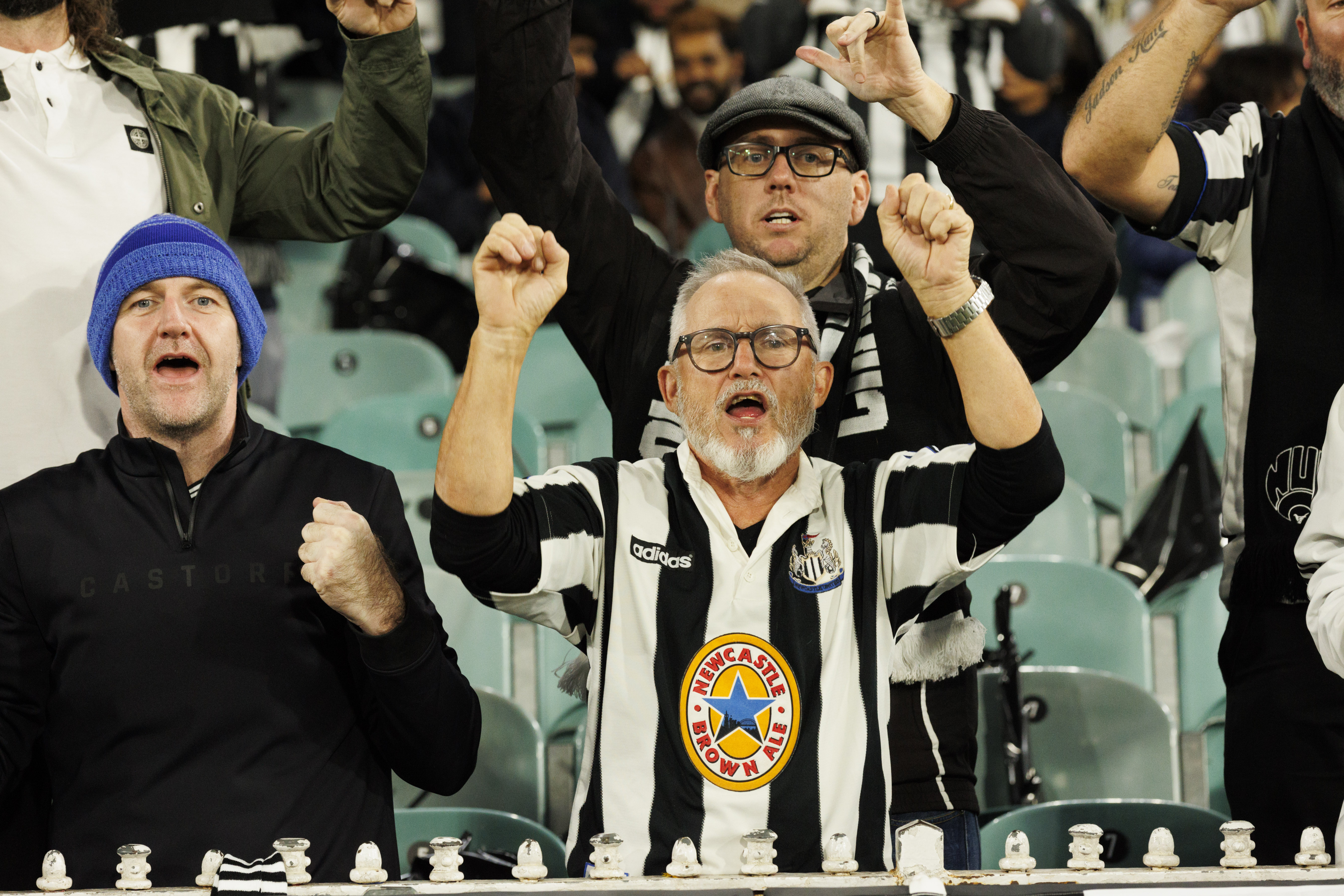 Newcastle United fans cheering during the exhibition match as we discuss the news that BetMGM and Newcastle United have extended their partnership through the 2024-25 season.