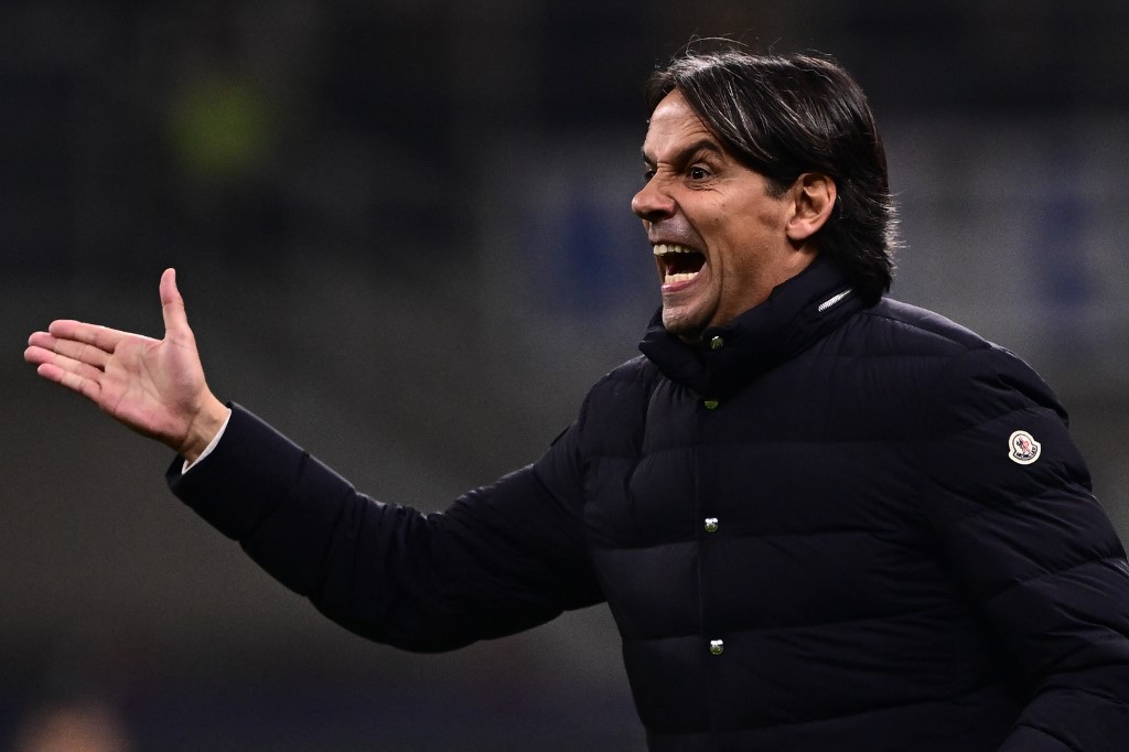 Inter Milan's Italian head coach Simone Inzaghi reacts during the UEFA Champions League as we look at our soccer best bets and odds this week.