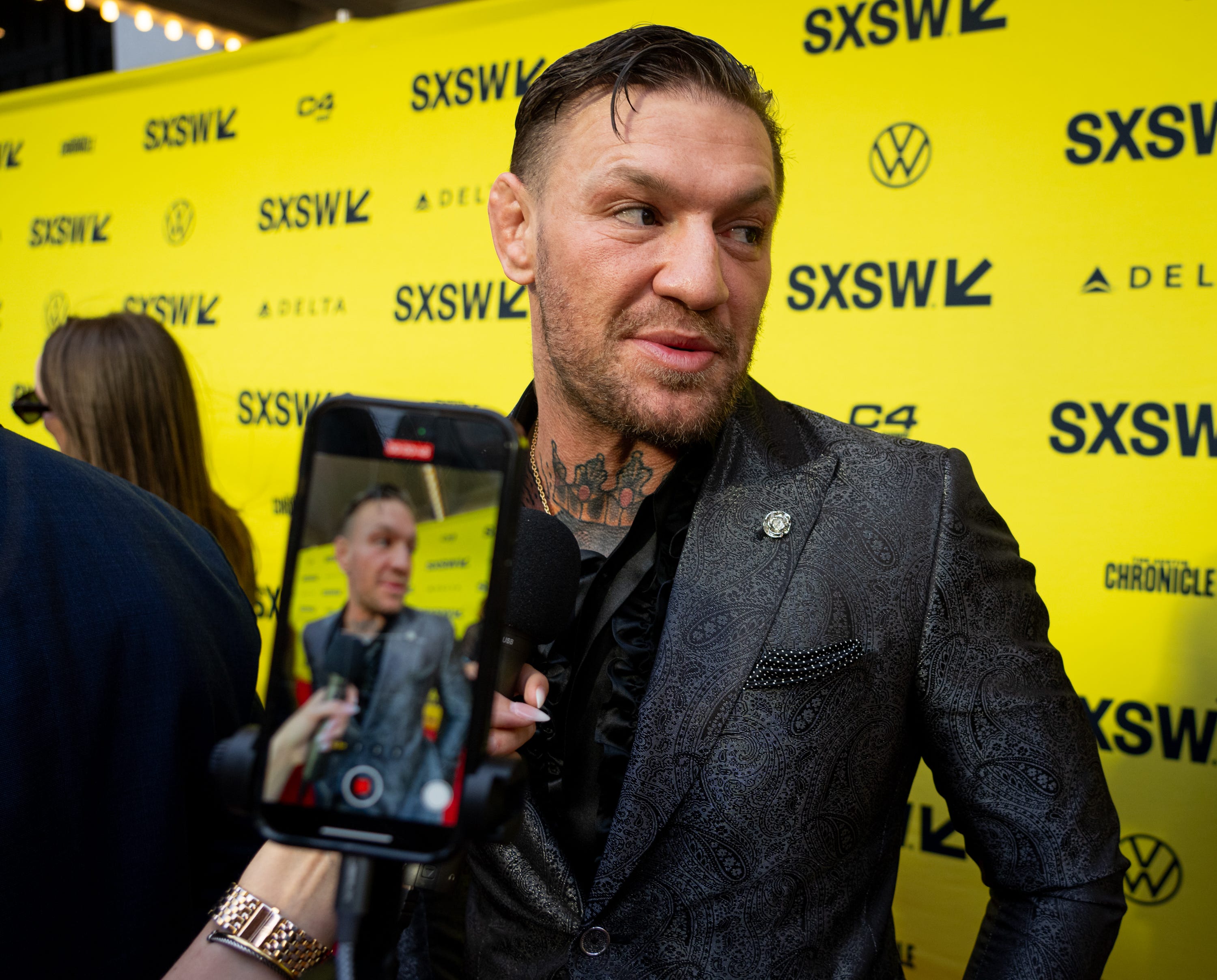 Conor McGregor speaks to the press on the red carpet as we look at the latest on the canceled bout between the Irishman and Michael Chandler that had been set for UFC 303.