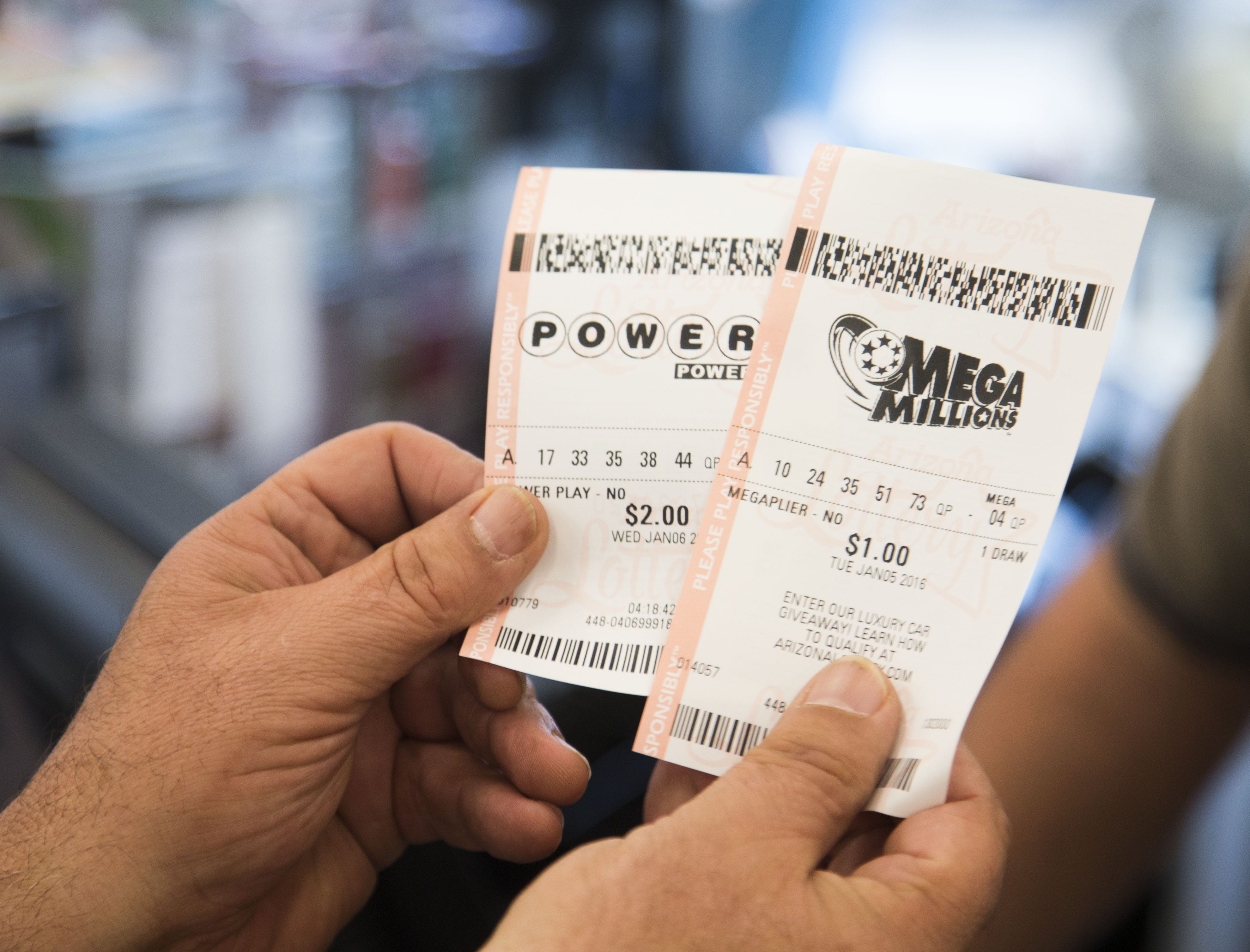 A photo of a lottery ticket, as we explore Lotto.com launching in the Arizona market.