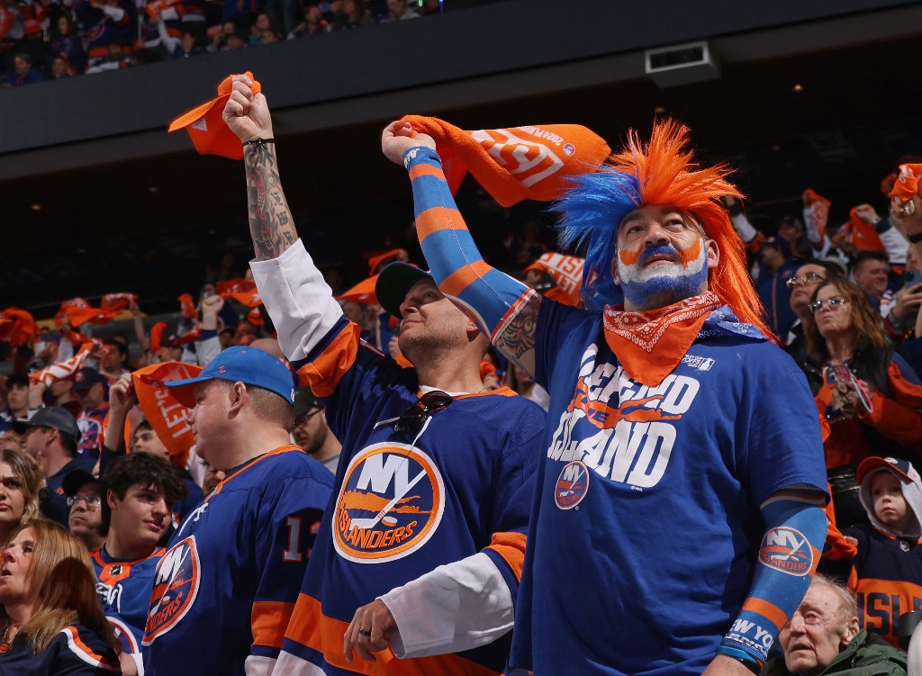New York Islanders fans cheer as we look at the details of a recent YouGov survey of sports bettors.