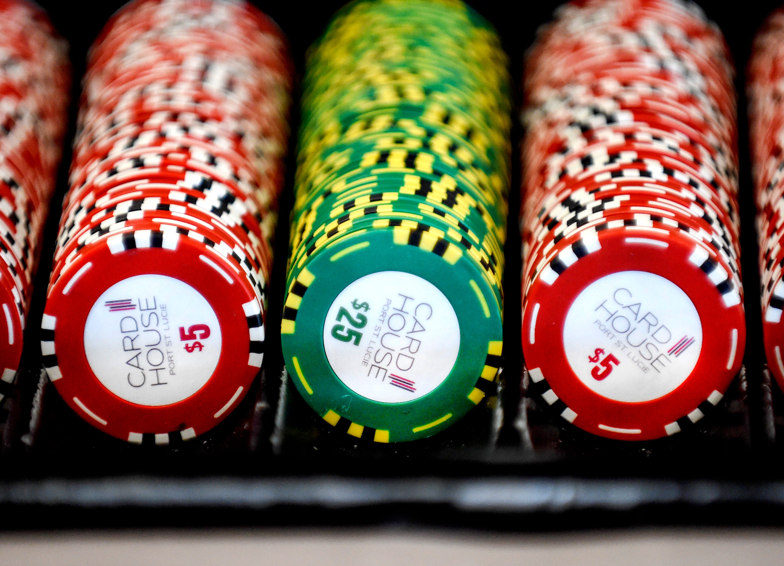 Poker chips are seen on a table as we examine Poker 8 upgrading its platform for New Jersey and Nevada.