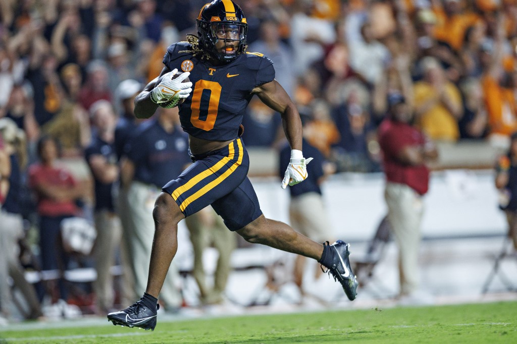 Jaylen Wright of the Tennessee Volunteers is featured in our favorite Georgia vs. Tennessee prediction.
