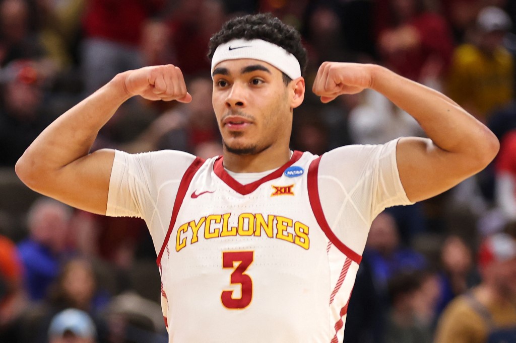 Tamin Lipsey of the Iowa State Cyclones reacts during the first half against the Washington State Cougars in the second round of the NCAA Men's Basketball Tournament. Lipsey leads our favorite March Madness prop bets for the Sweet 16.