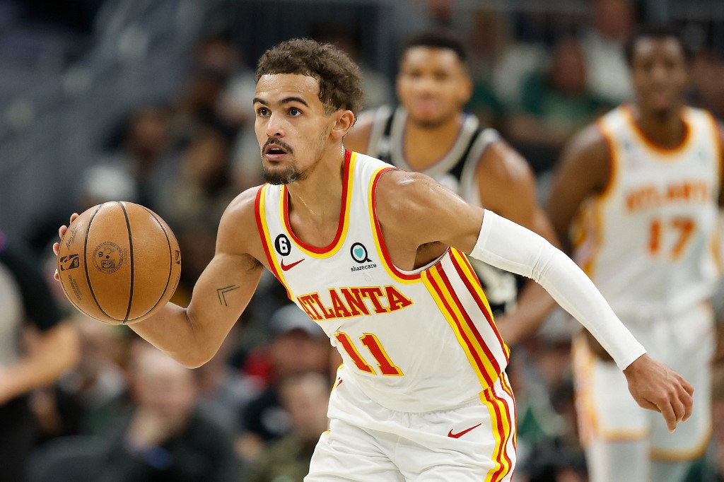 Trae Young #11 of the Atlanta Hawks leads a fast break as we look at the major hurdle cleared in Georgia on the path to legal sports betting