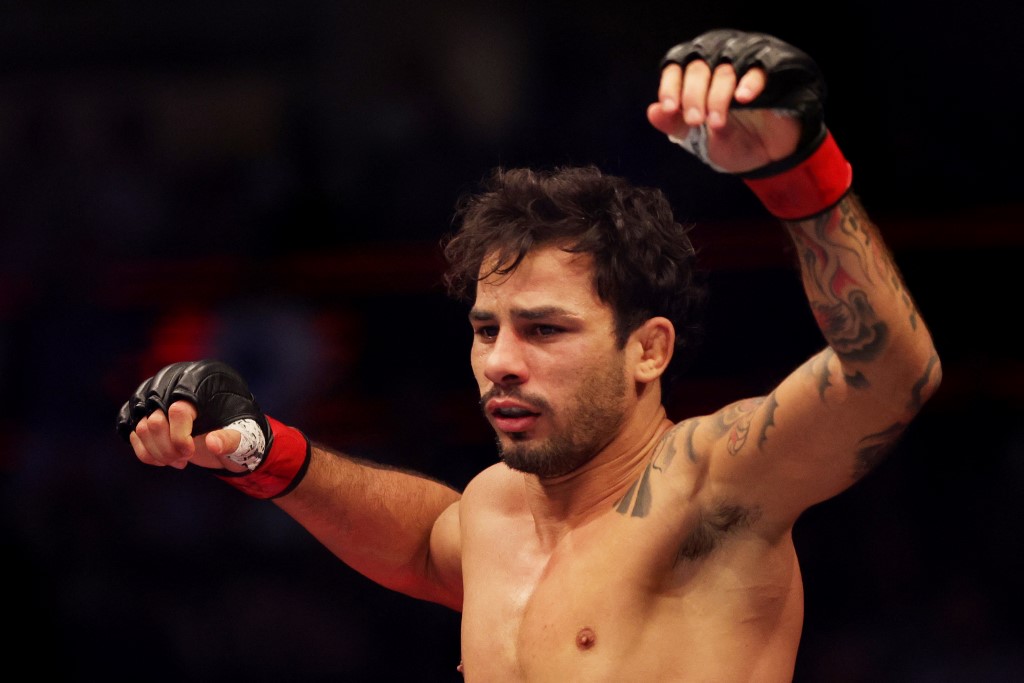 Alexandre Pantoja of Brazil celebrates as we offer our Caesars UFC 301 promo code