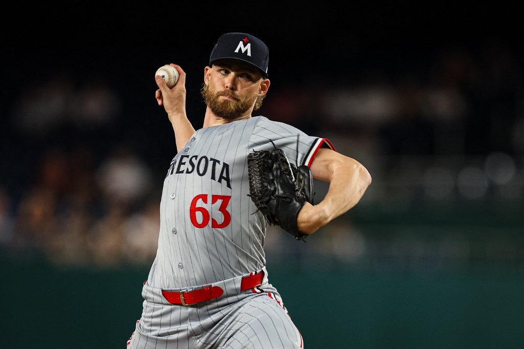 Josh Staumont of the Minnesota Twins pitches as we look at how Minnesota has failed to legalize sports betting at the end of its 2024 legislative session