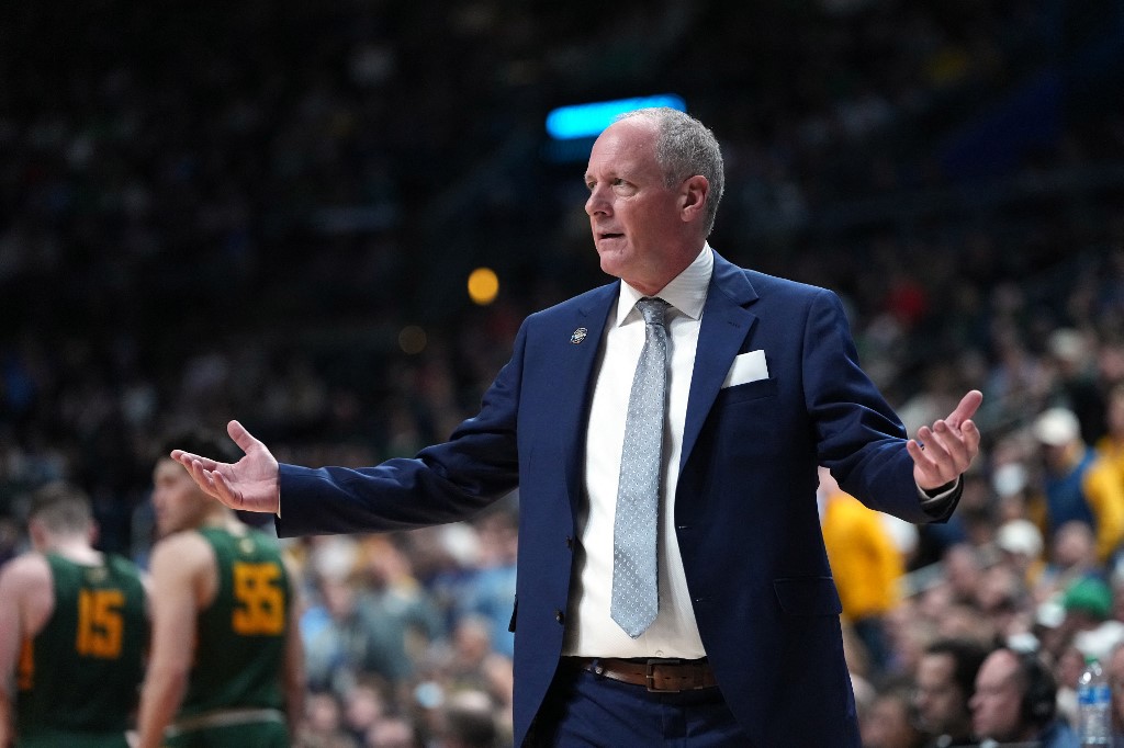 Head coach John Becker of the Vermont Catamounts reacts as we look at the details surrounding the launch of Vermont's legal sports betting scene.