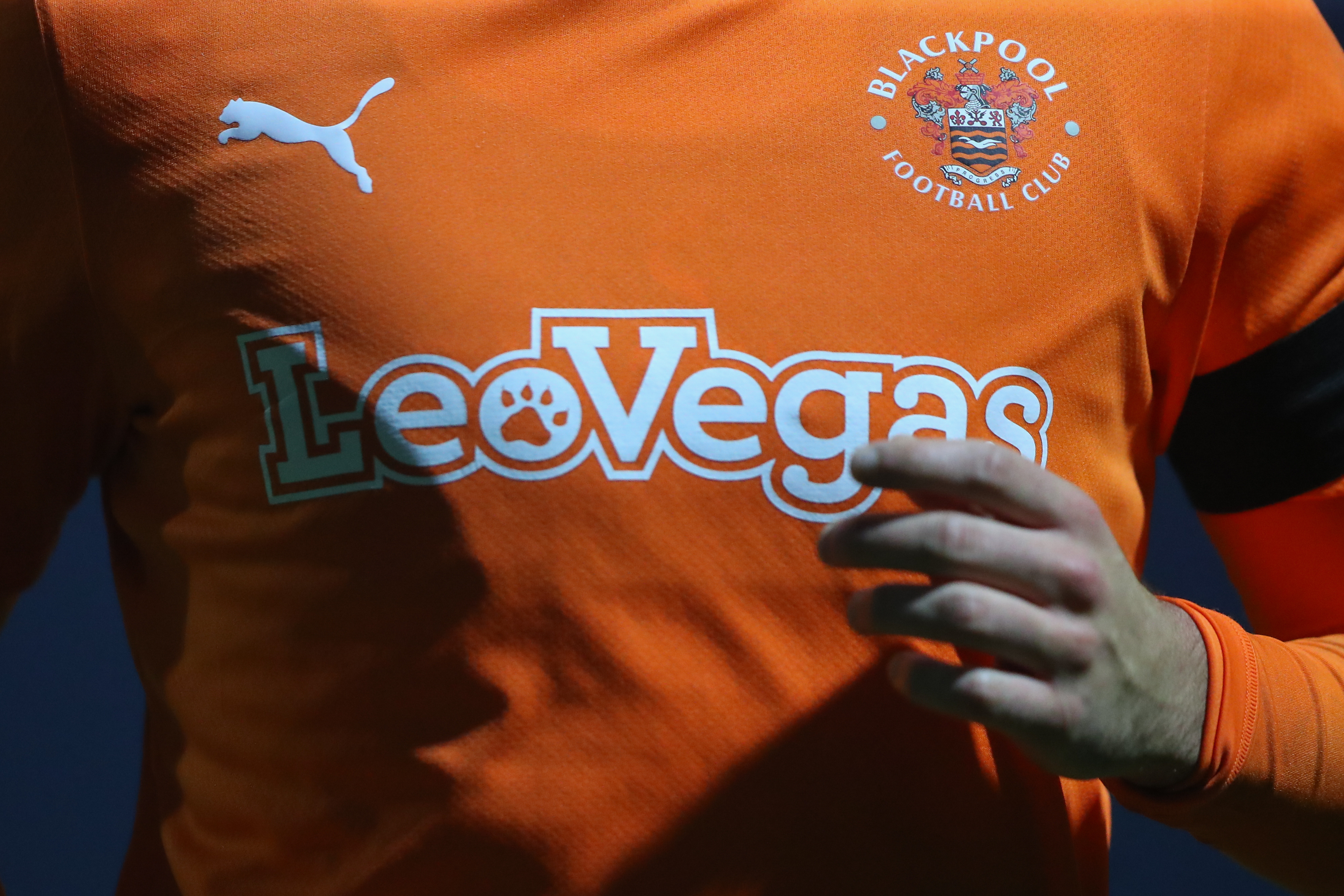 The LeoVegas sponsor on the Blackpool home shirt as we look at its acquisition of Tipico.