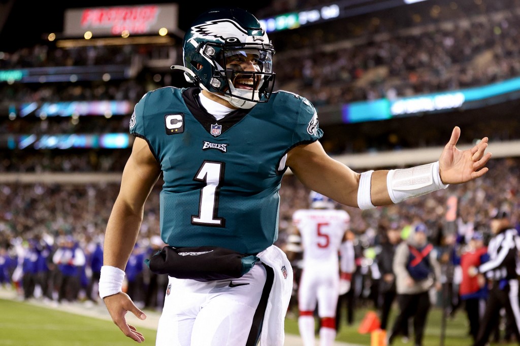Jalen Hurts of the Philadelphia Eagles is the focus of our Jalen Hurts player props.