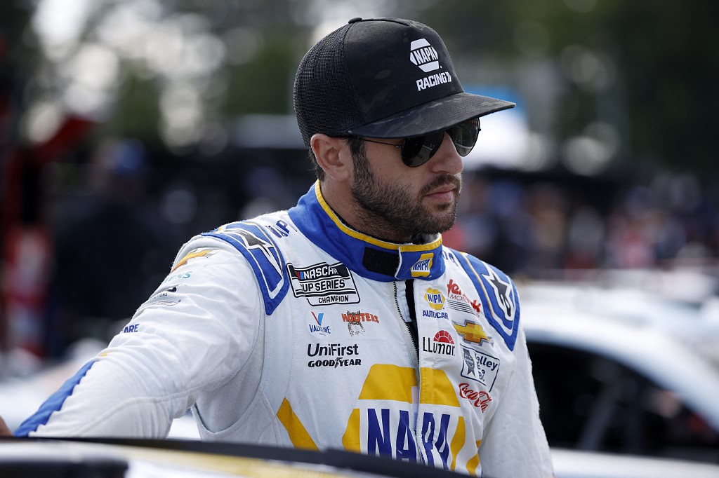 Chase Elliott of the No. 9 NAPA Auto Parts Chevrolet waits on the grid during qualifying for the NASCAR Xfinity Series Shriners Children's 200, and we offer our top odds and picks for the Go Bowling at The Glen.