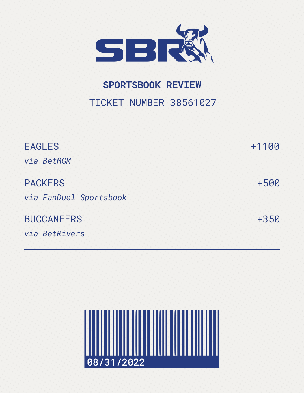 Sbr Betting TicketThree Picks