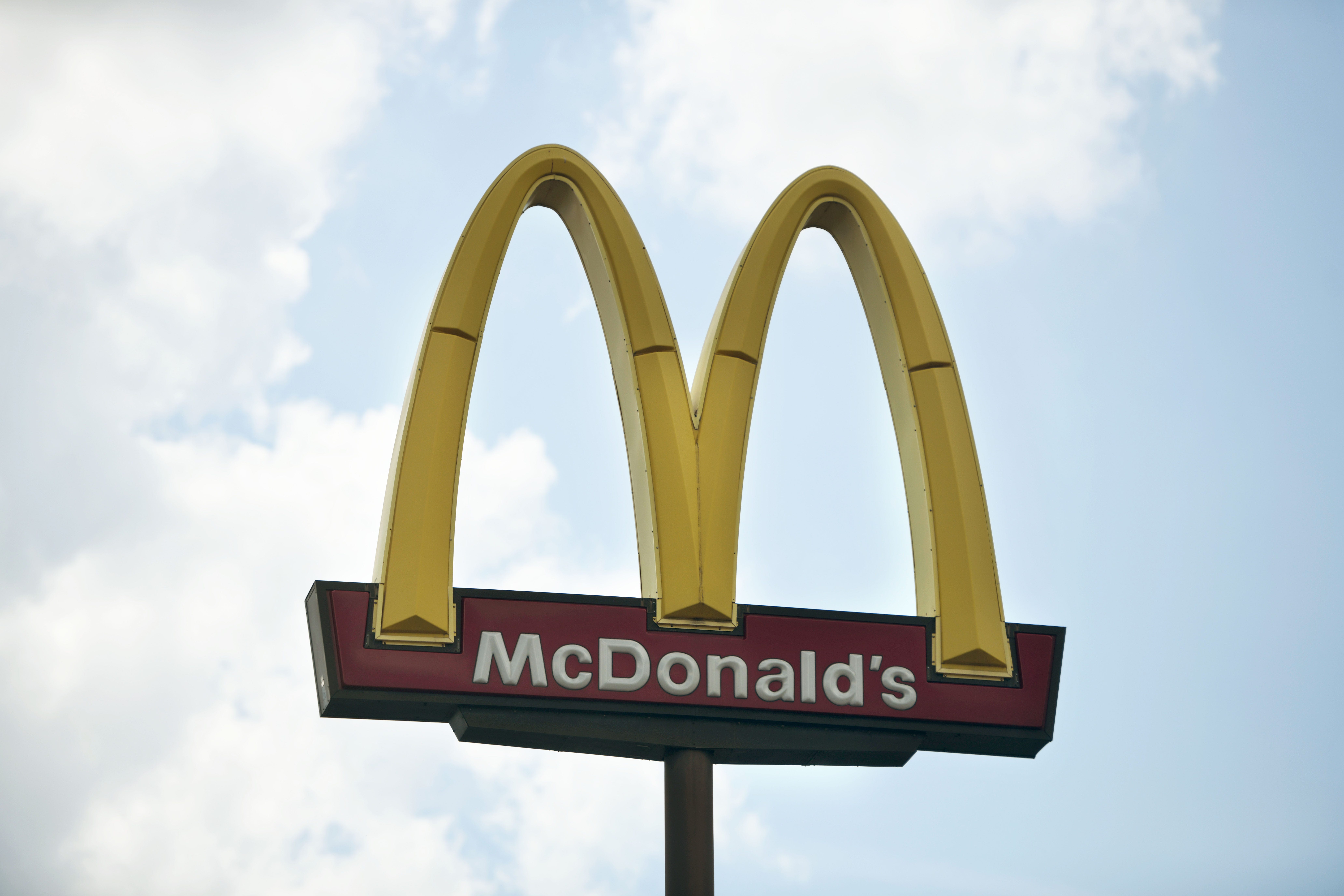 A McDonald's sign in Augusta, Ga., as we discuss how a college football analyst went viral for a viral fantasy football punishment at McDonald's.