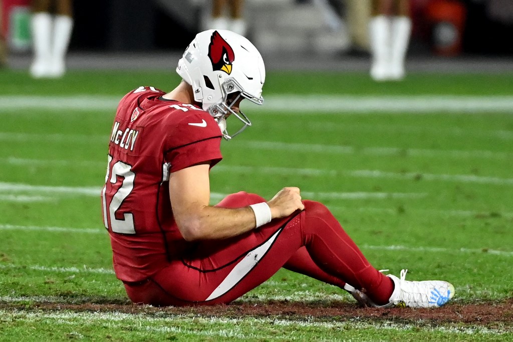 Colt McCoy #12 of the Arizona Cardinals features in our NFL lowest scoring team picks.