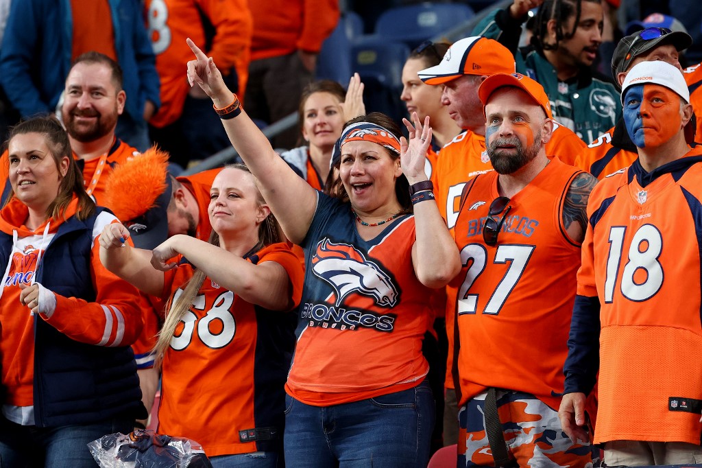 Denver Broncos fans react during a game as we look at Colorado's latest sports betting report.